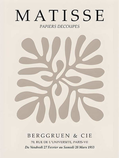 Poster Matisse Papiers Découpés Art055 40cm X 50cm Black Wooden Frame