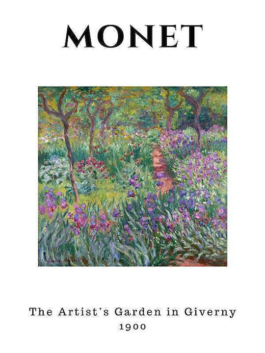 Poster Monet Artists Garden Art014 40cm X 50cm Brown Wooden Frame