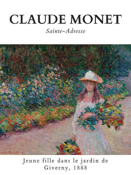 Poster Claude Monet Young Girl in the Garden of Giverny Art101 40cm x 50cm Black Wooden Frame