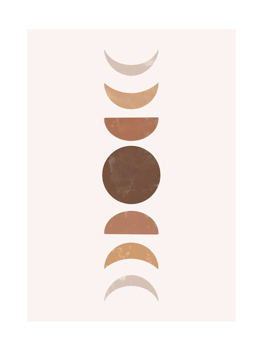 Poster Moon Geometry Pst178 40cm X 50cm Premium Μαύρο Ξύλινο Κάδρο-56155pd156622f55323