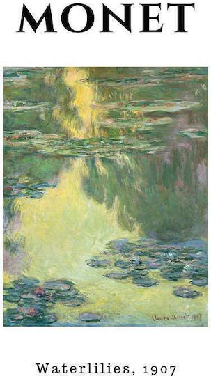 Poster Monet Waterlillies Art011 40cm X 50cm Premium Black Wooden Frame