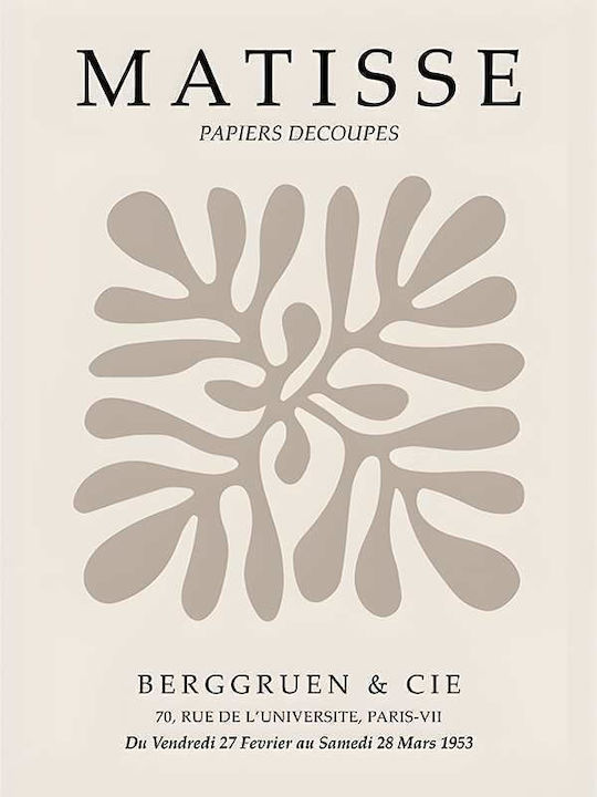 Poster Matisse Papiers Découpés Art055 40cm X 50cm Premium Black Wooden Frame