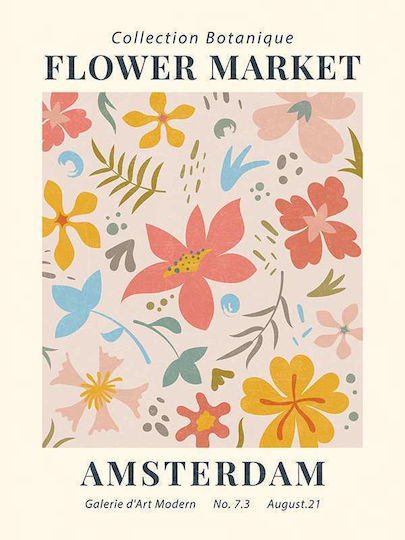Poster Gallerie D Art Modern Amsterdam Art025 40cm x 50cm Schwarzer Hölzerner Rahmen