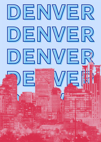 Poster Denver Pop Art Pst25519 40cm X 50cm Κορνίζα Φυσικό Ξύλου Μπεζ 63385pd156103f55316