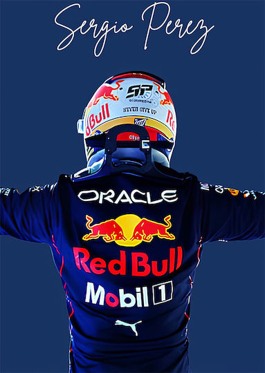 Poster Formula1 Sergio Perez F062 40cm X 50cm Cadru Lemn Natural Bej 63053pd156214f55316