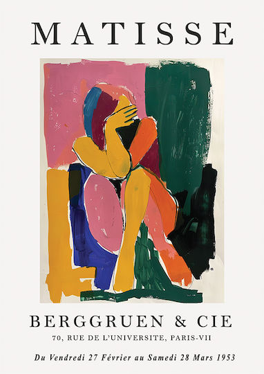 Poster Matisse Woman Covering Her Face Art305 40cm X 50cm Λευκή Ξύλινη Κορνίζα-70548pd155903f55310