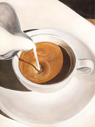 Poster Cappuccino Coffee Pst25333 40cm X 50cm Κορνίζα Φυσικό Ξύλου Μπεζ 62131pd156352f55316