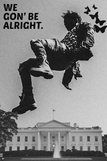 Poster Muzical Kendrick Lamar We Gon Be Alright Ms102 40cm X 50cm Cadru Din Lemn Maro 62468pd156282f63322