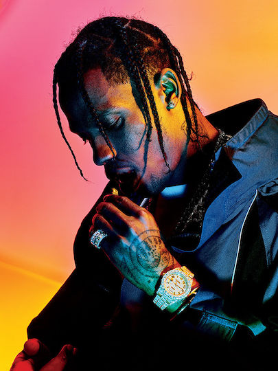 Music Poster Travis Scott Ms070 40cm X 50cm Κορνίζα Καφέ Ξύλου 62406pd156322f63322