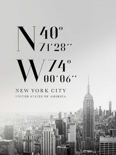 Poster New York City Pst25171 40cm x 50cm Schwarzes Hölzernes Gemälde-61575pd156410f55321