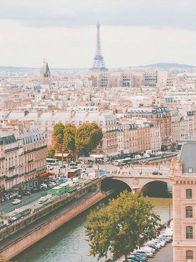 Poster Paris View Pst2583 40cm X 50cm Rahmen aus Naturholz Beige 60252pd156451f55316
