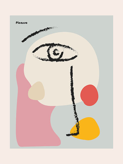 Poster Pablo Picasso Abstract Collage Art235 40cm X 50cm Premium Μαύρο Ξύλινο Κάδρο-63770pd156095f55323