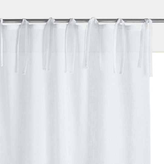 La Redoute Interieurs Κουρτίνα με Τιράντες Λευκή 140x350εκ.