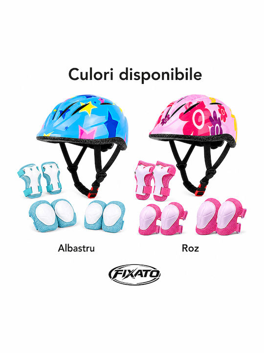 FIXATO Kids Protective Gear Set for Rollers Pink