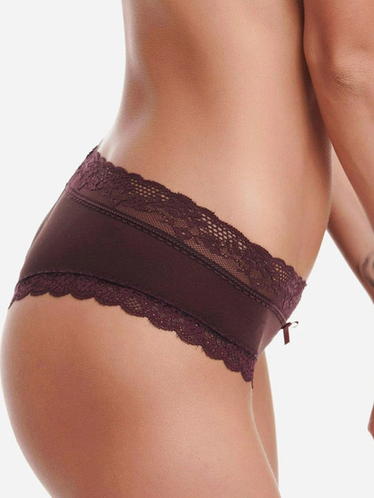 Women's Slip with Lace Purple