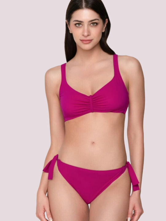 Blue Sense Bikini Slip με Κορδονάκια Φούξια