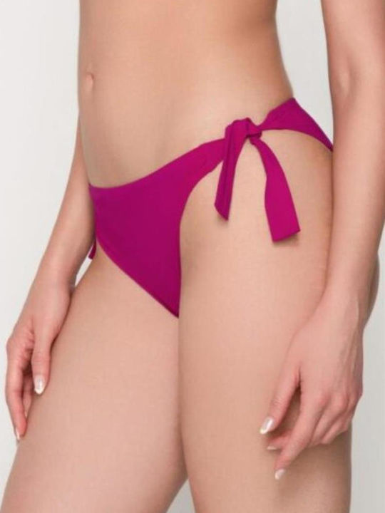 Blue Sense Bikini Slip με Κορδονάκια Φούξια