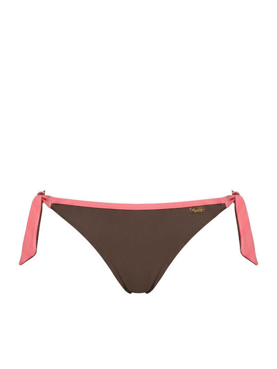 Bikini Slip Cu Dantelă Coral