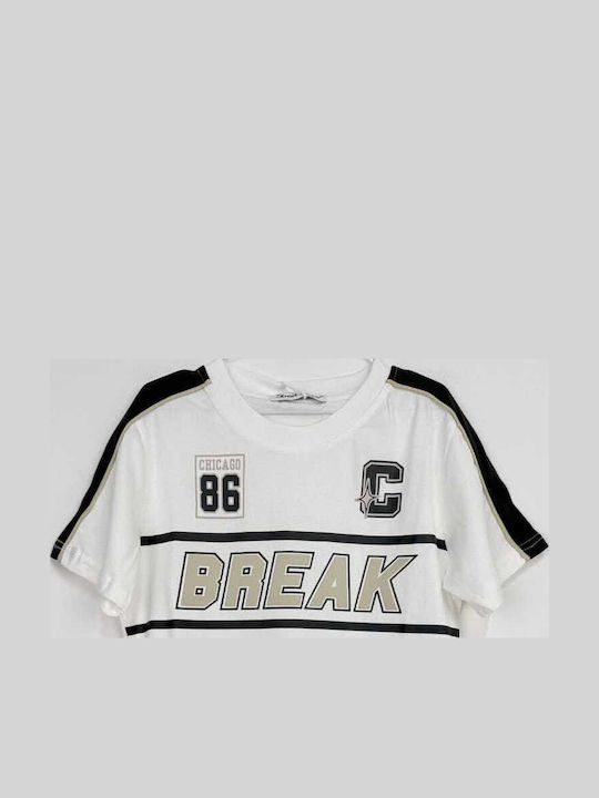 Kids Shorts/Bermuda Fabric Tracksuit Black And White