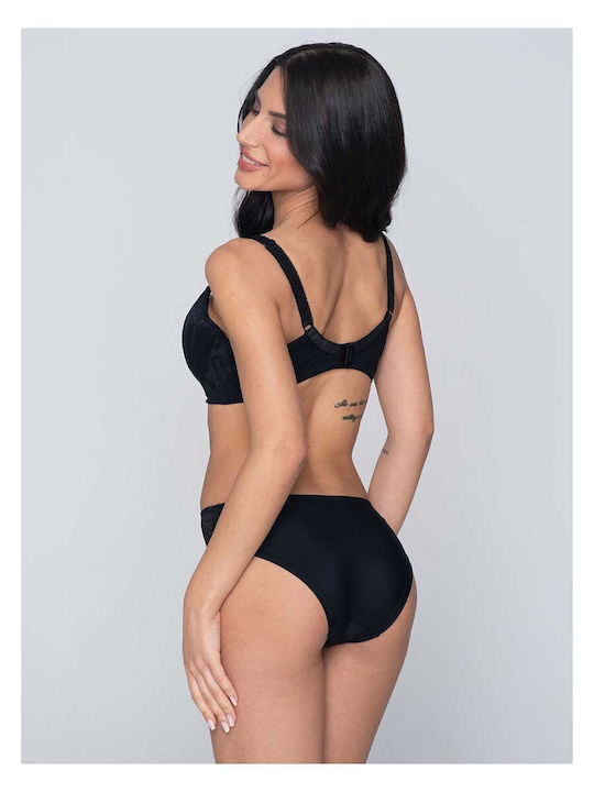 Melody Balconette Balconette Bra with Light Padding Black