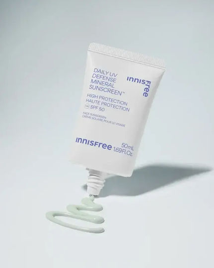 Mineralischer Schutzfluid Gesicht SPF 50 Innisfree Daily UV Defense Mineralische Sonnencreme 50 ml
