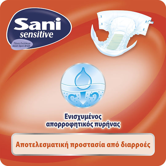 Sani Sani Sensitive Ανοιχτή Πάνα Ακράτειας No 2 Medium 15τεμ