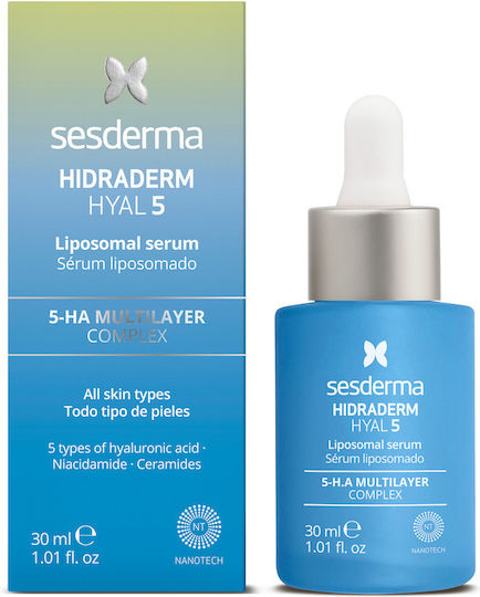 Hidraderm Hyal 5 Ser Lipozomal Ultra-Hidratant Cu 5 Tipuri De Acid Hialuronic 30ml