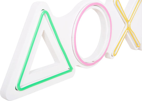 Megapap Neon Διακοσμητικό Φωτιστικό Neon Playstation LED 57x15εκ.