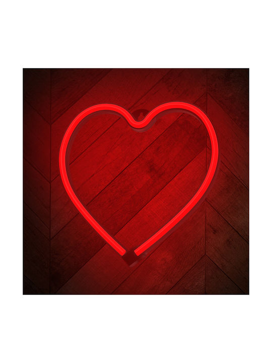 Forever Light Decorative Lamp Heart Red