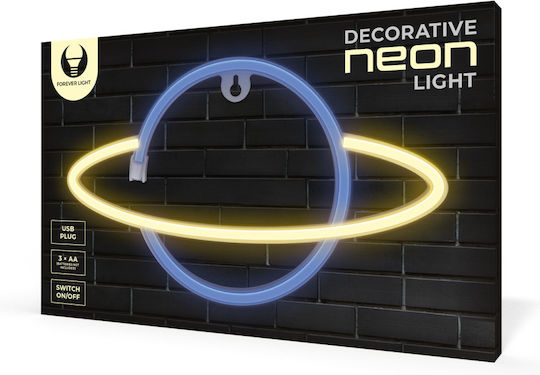 Forever Light Neon Διακοσμητικό Φωτιστικό Saturn LED 30x2x17.5εκ.