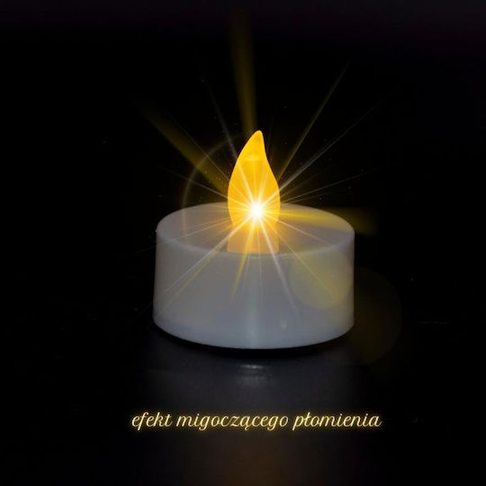 ArteLibre Decorative Lamp Tealight White 4pcs