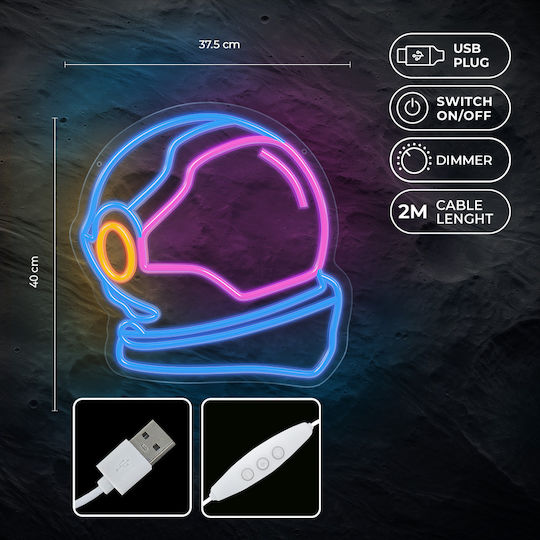 Forever Light Neon Διακοσμητικό Φωτιστικό LED RGB Αστροναύτης