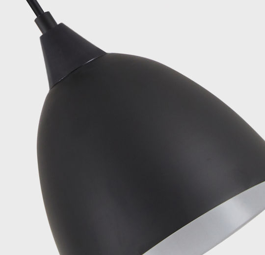 Home Lighting Pendant Light Black Bell for 4 Bulbs E27 10x10x300cm