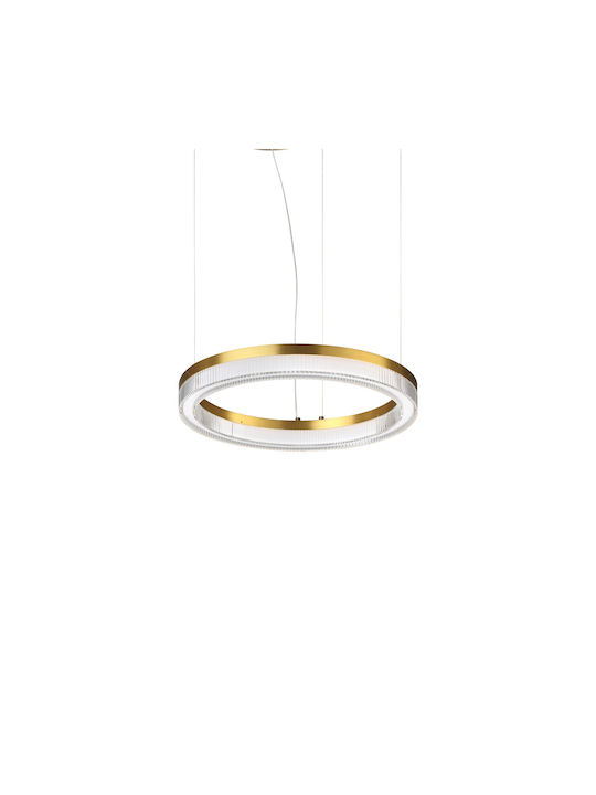 Ideal Lux Κρεμαστό Φωτιστικό Μαύρο LED με Θερμό Λευκό Φως 40εκ.