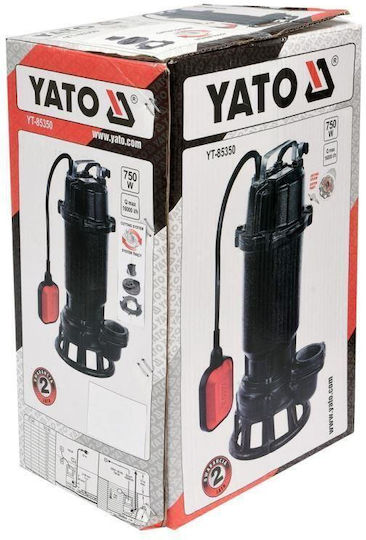 Yato Еднофазна Помпа Отпадъчни води / канализация 750W YT-85350