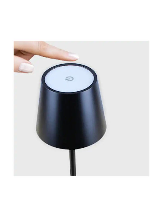 Table Lamp LED with Silver Shade and Base