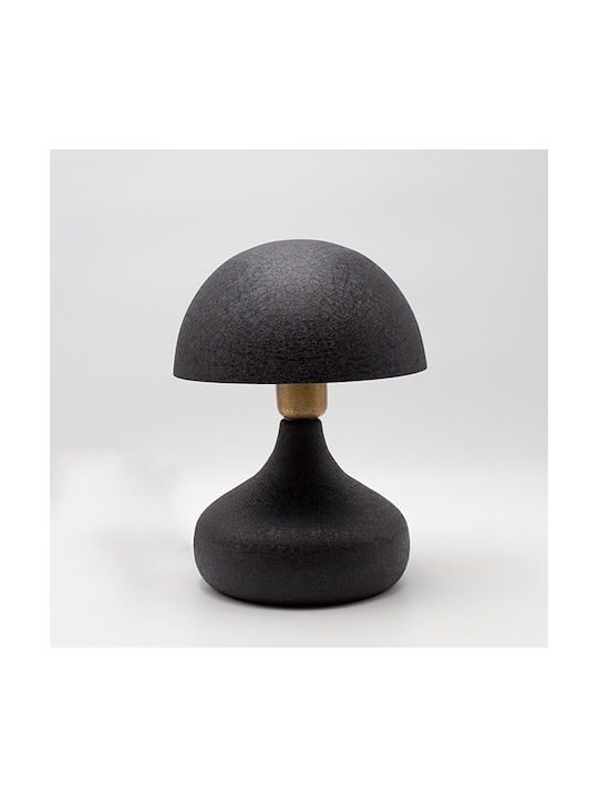 Metal Table Lamp with Black Shade and Base