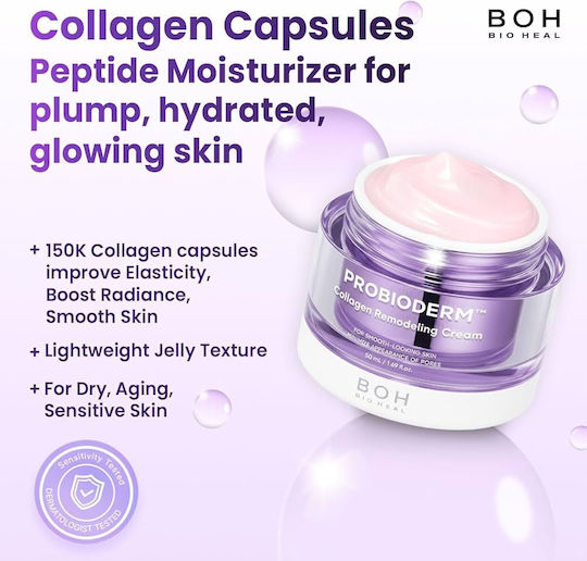 BIOHEAL BOH Probioderm Collagen Remodeling Крем за лице за хидратация и стягане с пантенол и пептиди 50ml