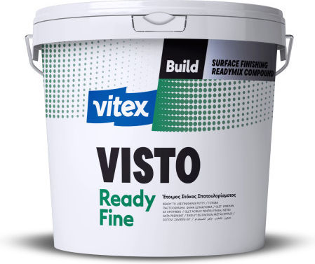 Vitex Visto Ready Fine Στόκος Γενικής Χρήσης Έτοιμος Σπατουλαρίσματος Λευκός 18kg