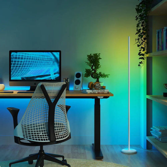 Nanoleaf LED-Stehlampe H 140 x L 19 cm mit RGBW-Licht, 1700 lm, mattweiß