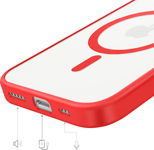Zanaé Magsafe Case Iphone 16e Flexible Contour Raised Camera Red