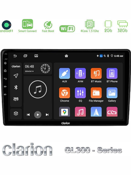 Clarion Auto-Audiosystem für Suzuki Grand Vitara 2003-2005 mit Touchscreen 9" (Bluetooth/USB/AUX/Eingebautes Wi-Fi / 3G/GPS/Apple CarPlay/Android Auto)