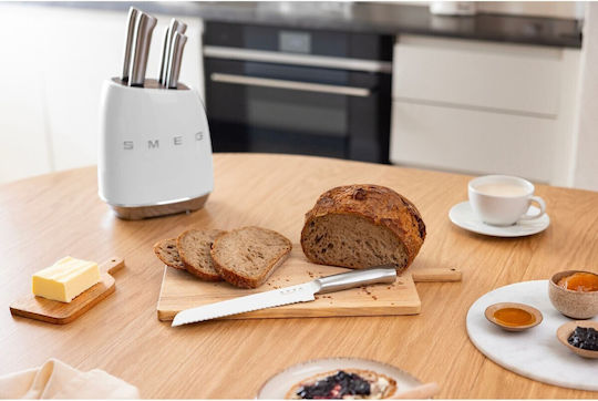 Smeg Комплект Ножове с Основа от Неръждаема Стомана 13.5cm 7бр
