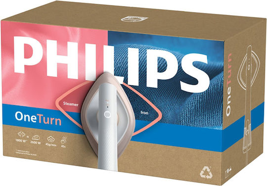 Philips Philips Oneturn Garment Steamer Hand 1800W with 200ml Tank White