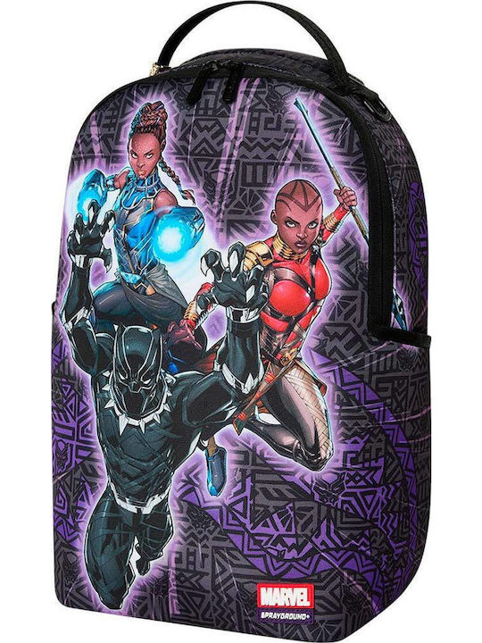 Sprayground Marvel Black Panther Never Back Down School Backpack Junior High-High School With Water Bottle Holder Multicolour 29 x 15 x 45cm
