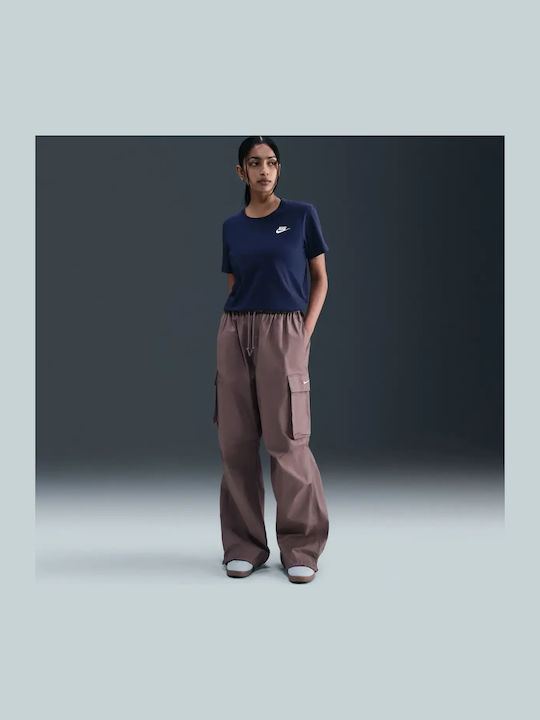 Nsw Club Women's Summer Crop Top Linen Blue