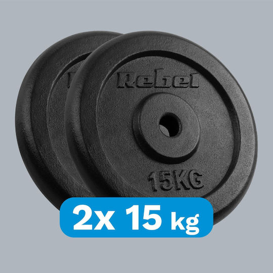 Σετ Δίσκοι Μεταλλικοί 2 x 15kg Φ31mm
