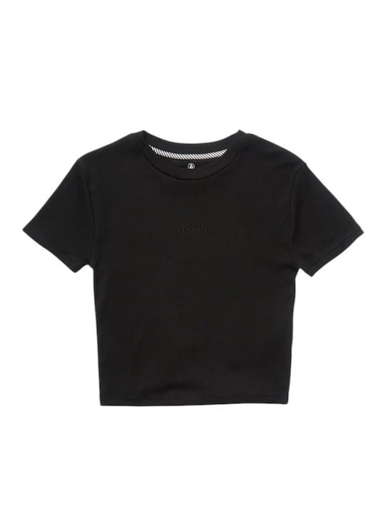 Stone Women's Crop Top Black