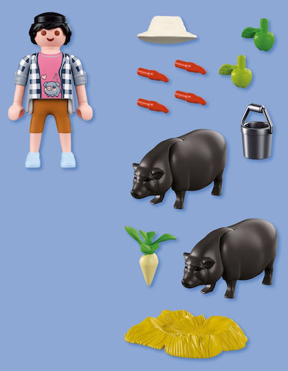 Playmobil Държава Фермер с Прасета с Големи Кореми за 4 години