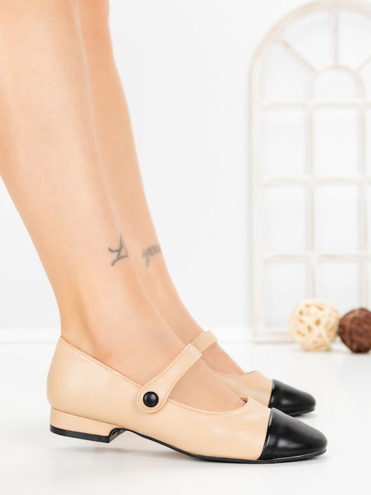 Pantofi cu toc cu toc mic Bej